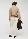 Buzo Jersey Marias 2 Camel Talla L Hombre Mango