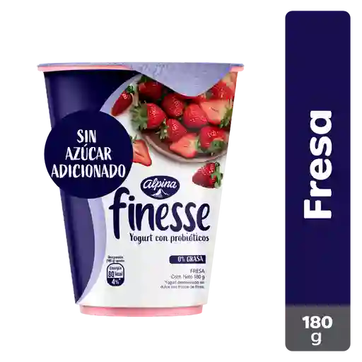 Finesse Yogurt con Probióticos Sabor a Fresa