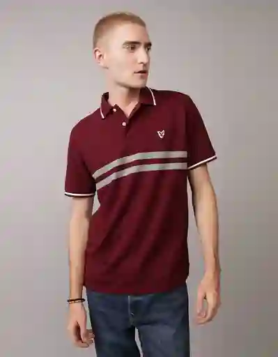 Camiseta Polo Hombre Vinotinto X-SMALL 3772613 American Eagle