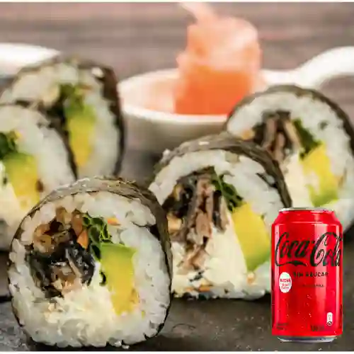 Combo Salmon Skin Roll + Coca Cola Sin Azúcar 330ML
