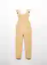 Enterizo Peto Blanca Ocre Talla 11 Niñas Mango