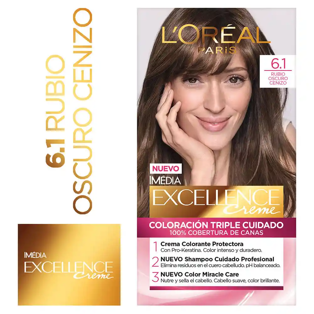 Loreal Paris-Excellence Tint Creme 6 1 Rubio Oscuro