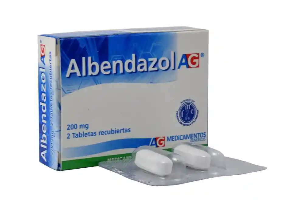 American Generics Albendazol (200 mg) 2 Tabletas