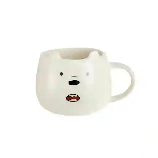 Miniso Mug de Cerámica Polar Mediano Blanco 390 mL