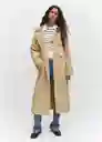 Abrigo Trench Copito Beige Talla M Mujer Mango