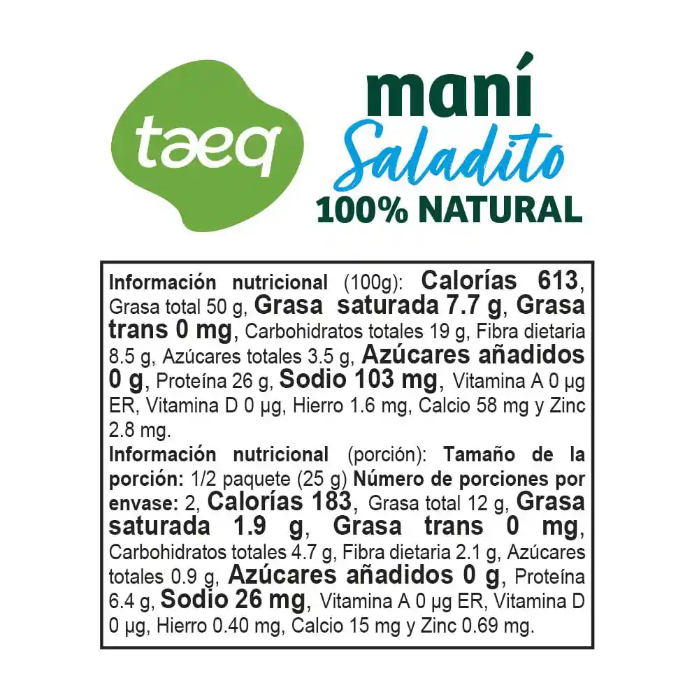 Taeq Maní Saladito Natural