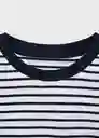 Camiseta Rita Azul Talla S Mujer Mango