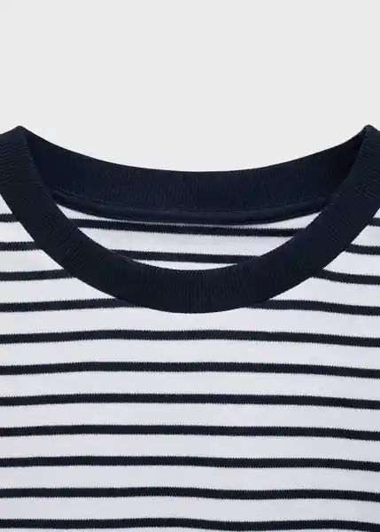 Camiseta Rita Azul Talla S Mujer Mango