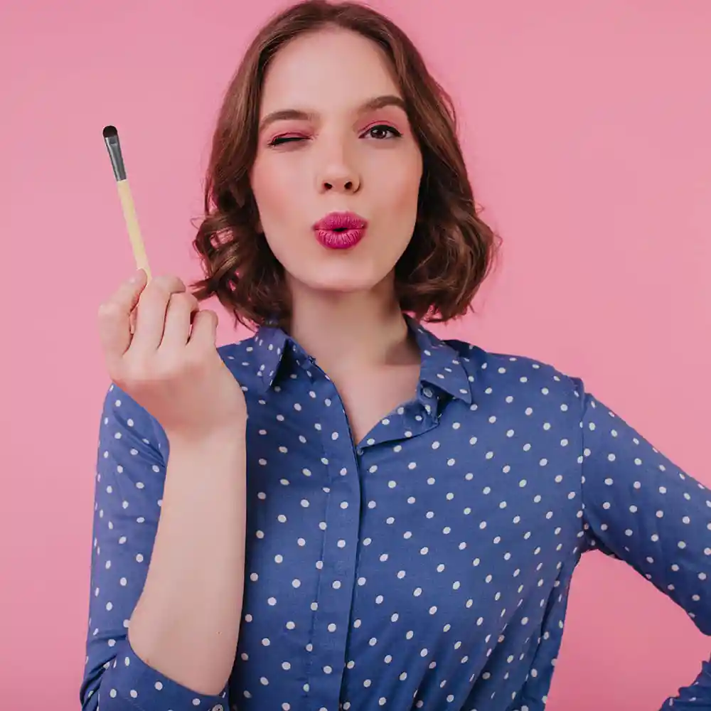 Brocha de Maquillaje en Bambú de Doble Cara Eco Miniso
