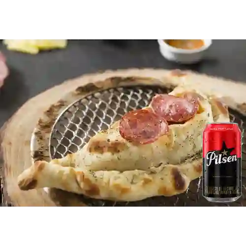 Combo Calzone de Carnes + Pilsen 330 ml