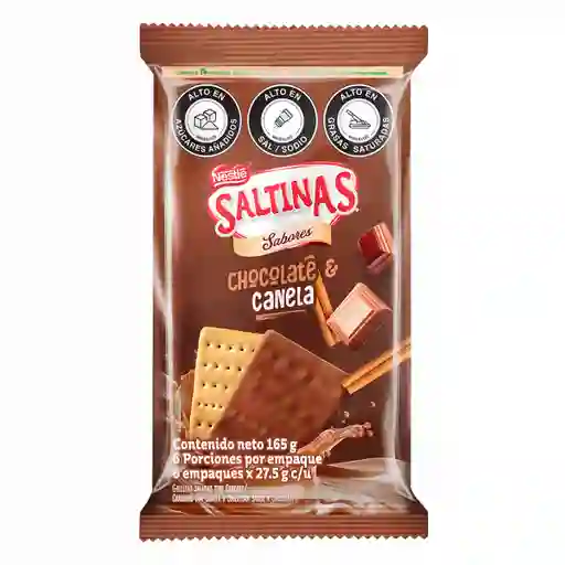 Saltinas Galletas Tipo Cracker Sabor Chocolate y Canela