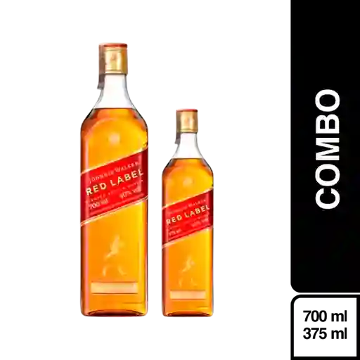 Combo Johnnie Walker Whisky Red Label 700 mL + Red_Label 375 mL