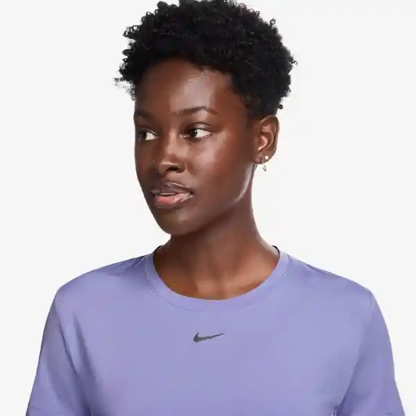 Nike Camiseta W One Classic Df Top Manga Corta Mujer Morado S