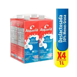 Alquería leche deslactosada 50% menos grasa 