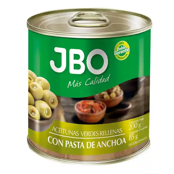 Jbo Aceitunas Verdes Rellenas Anchoa