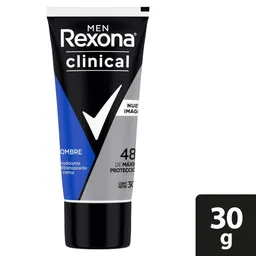 Desodorante Rexona Hombre en crema tubo clinical clean 30 gr