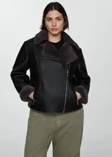 Chaqueta Cadi Negro Talla L Mujer Mango