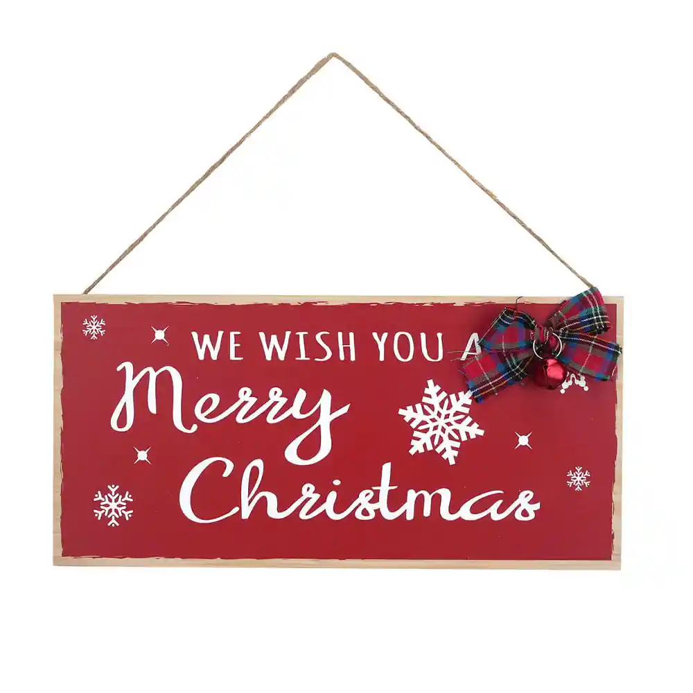 Cartel Rojo Krea Tradicional Navidad