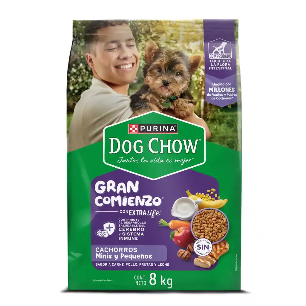 Comida para perro Dog Chow Cachorros Gran Comienzo Minis y Pequeños x 8kg