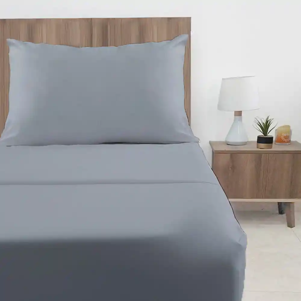 Juego de Cama Cama H&h Gris 100%p Sencillo