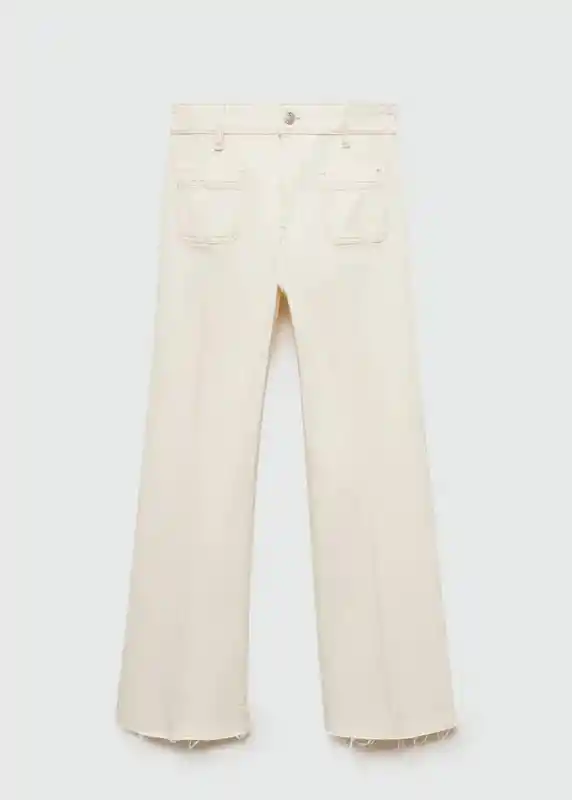 Jean Alex Off White Talla 32 Mujer Mango