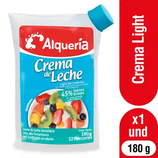 Alquería Crema de Leche Semi Entera Ligth