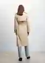 Abrigo Trench Angela Beige Talla 26 Mujer Mango