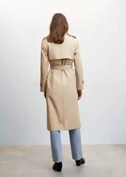 Abrigo Trench Angela Beige Talla 26 Mujer Mango