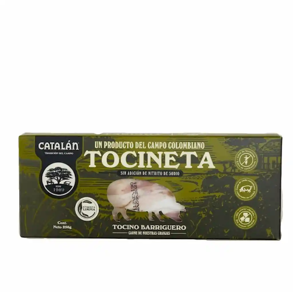 Catalan  Tocineta Etiqueta Limpia