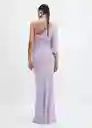 Vestido Amanecer-A Lila Talla M Mujer Mango