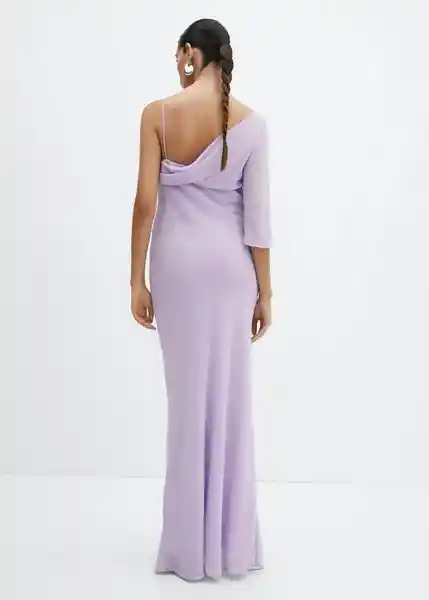 Vestido Amanecer-A Lila Talla M Mujer Mango