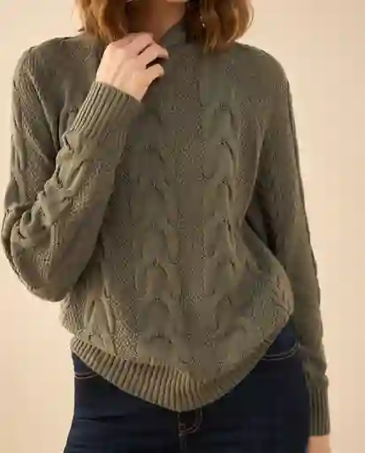 Blusa Tejido Verde Pino Medio Talla L 462G200 Esprit