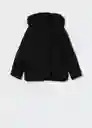 Abrigo Roat Negro Talla 12 Niñas Mango