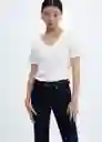 Camiseta Chalapi Blanco Talla XL Mujer Mango