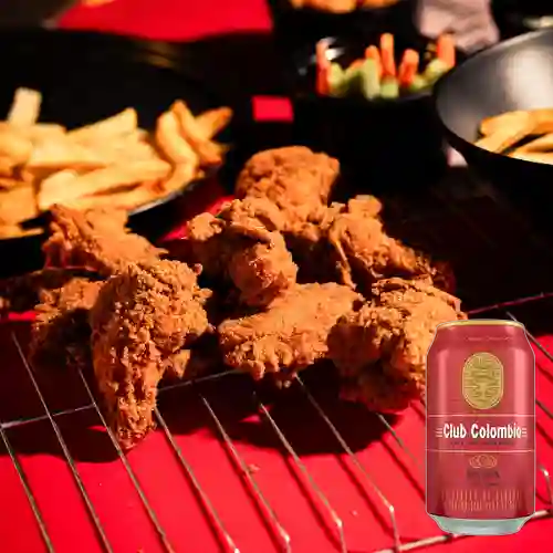 Combo Alitas X6 +Papas + Club col. Roja Lta 330ml
