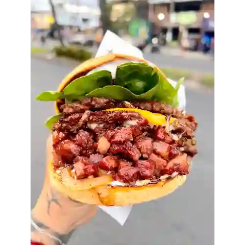 Costillas onion smash sencilla + papas