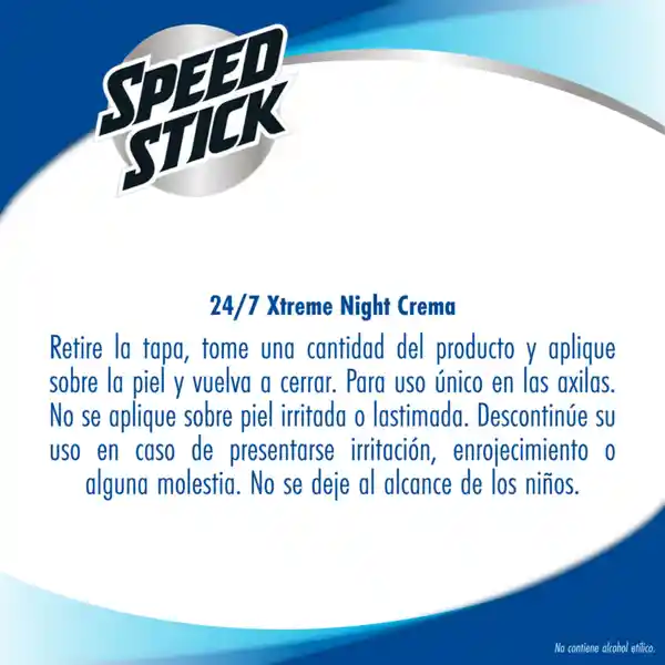 Desodorante Hombre Antitranspirante Speed Stick Crema 24/7 100g x2