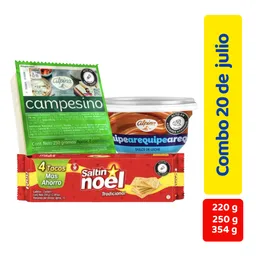 Combo 20 de Julio Arequipe + Queso Campesino + Saltin Noel