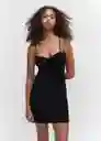 Vestido Laurel Negro Talla L Mujer Mango