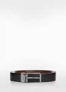 Cinturón Emili Negro Talla 90 Hombre Mango