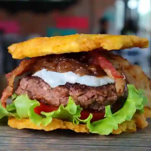Hamburguesa Isla Chelada Patacon