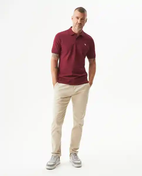 Camiseta Polo Muscle Rojo Zinfandel Oscuro L Chevignon