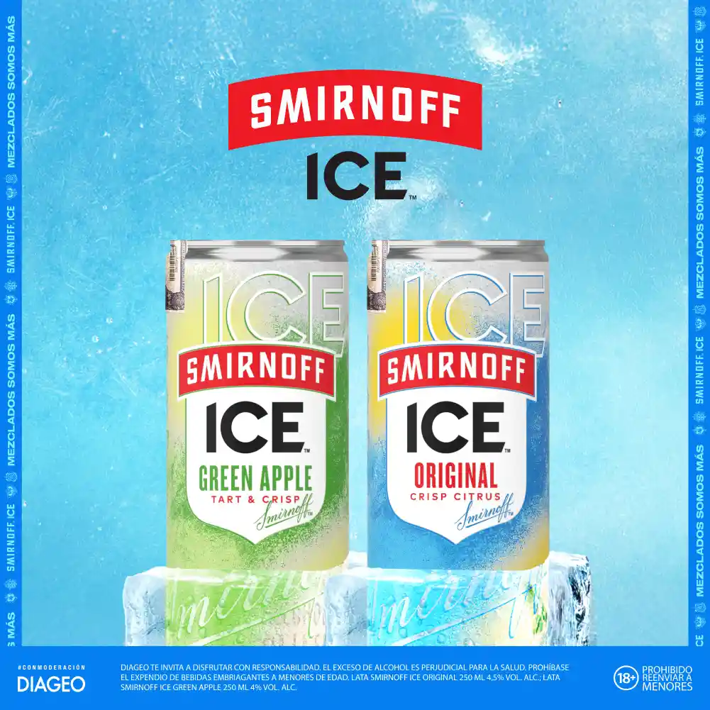 Smirnoff Ice Aperitivo de Vodka Sabor a Manzana Verde