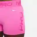 Nike Short Np Df Mr 3in Grx Para Mujer Rosado Talla L