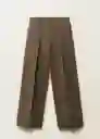 Pantalón Orchid Khaki Talla 38 Mujer Mango