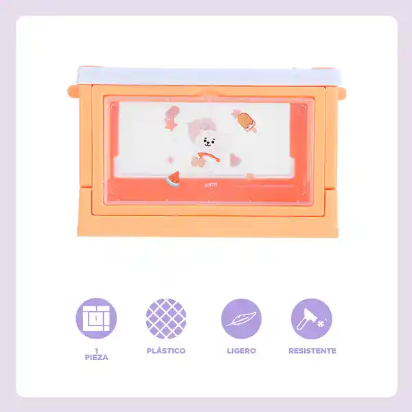 Organizador Minicaja Puerta Lateral Rojo Serie Bt21 Miniso