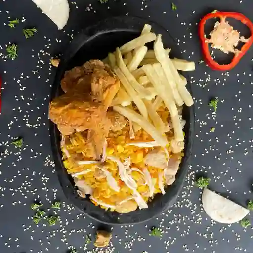 Arroz paisa tradicional ala broaster