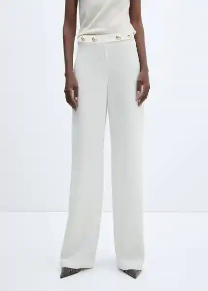 Pantalón Gt3-A Blanco Talla XL Mujer Mango