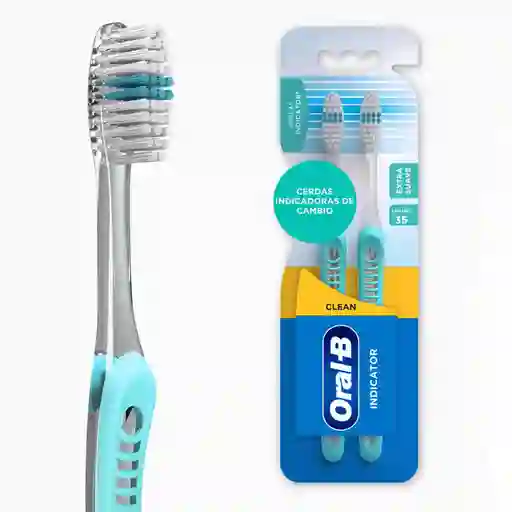 Cepillo de Dientes Oral-B Clean Indicator Medio 2 Unidades