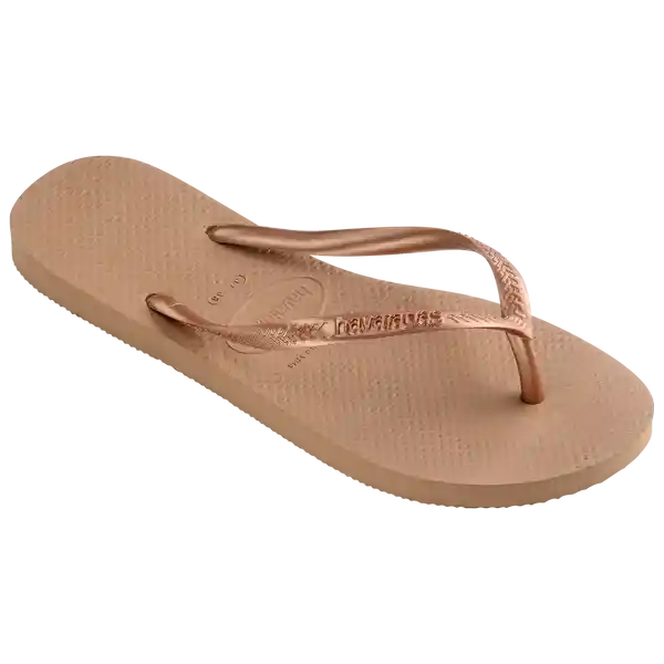 Havaianas Sandalias Slim Oro Rosa Talla 37 4000030